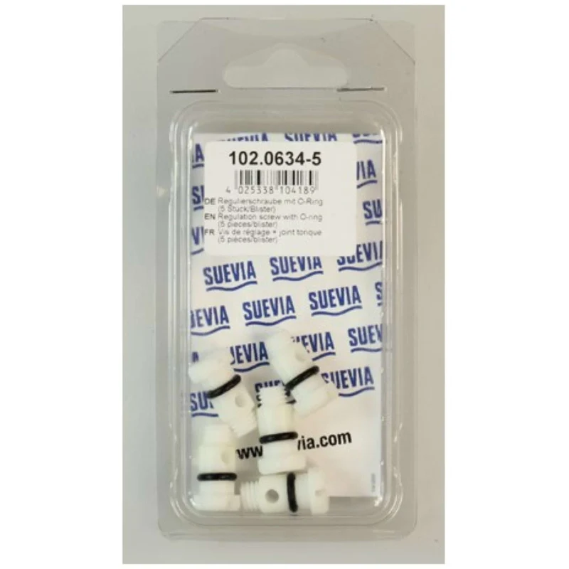 Suevia vis de réglage avec joint torique 5 pièces Blanc