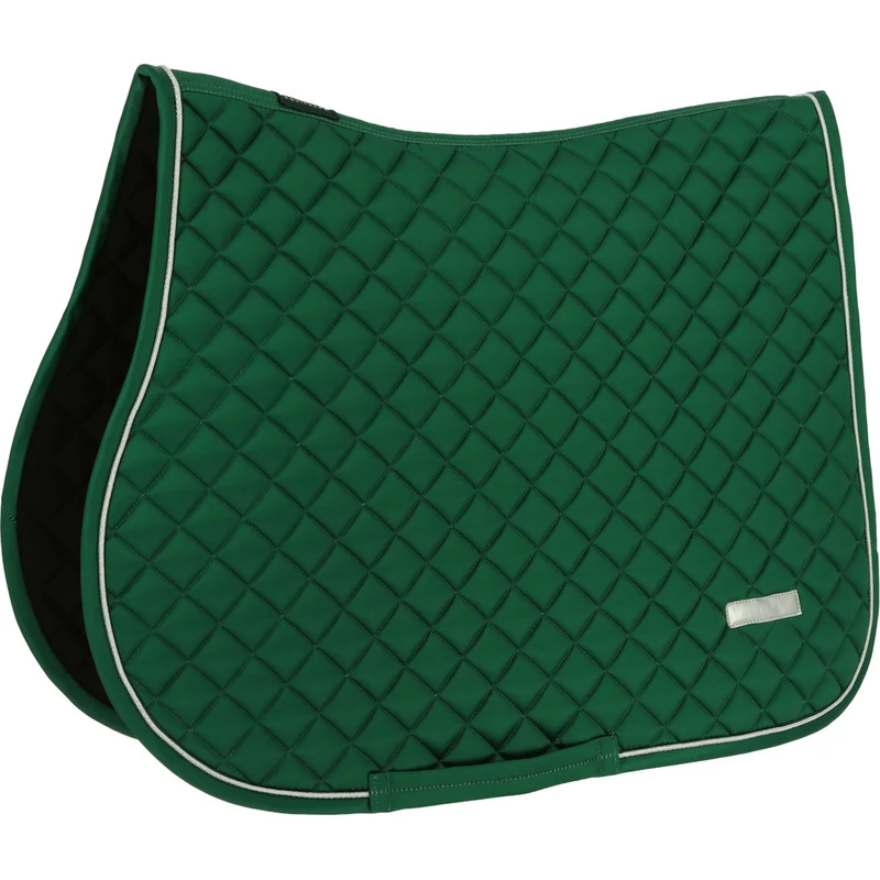 EQUITHÈME Tapis de Selle Nacre de Saut Vert Foncé
