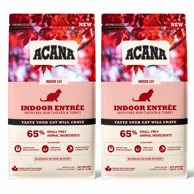 Acana Feline Adult Indoor 4,5kg Cat Food , pack 2