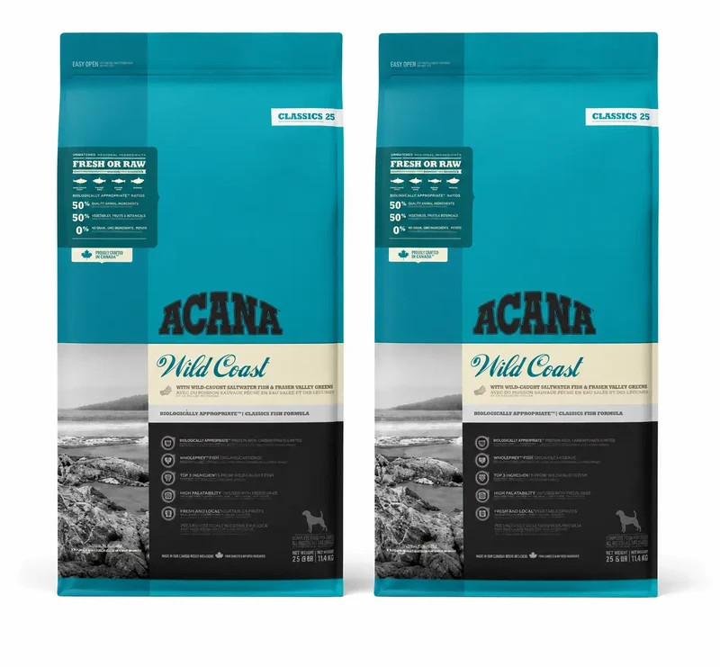 Acana Canine Adult Classics Wild Coast 14,5 Kg Dog Food , pack 2