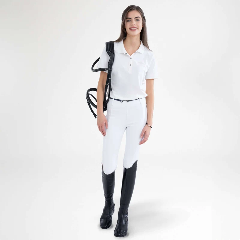 HV Polo Legging d'Ã‰quitation HVPManou Full Grip Blanc