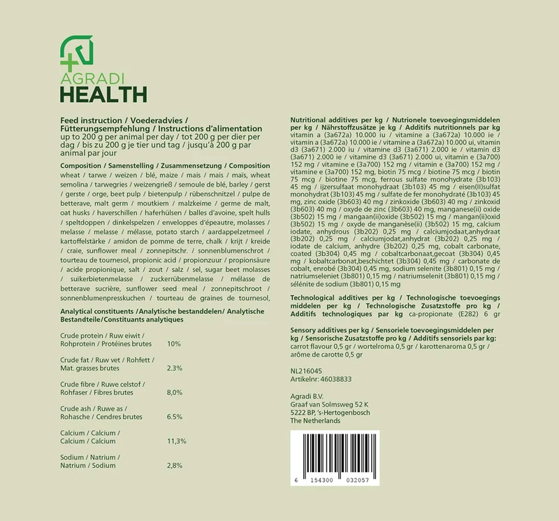 Agradi Health Croquette de Récompense Carotte