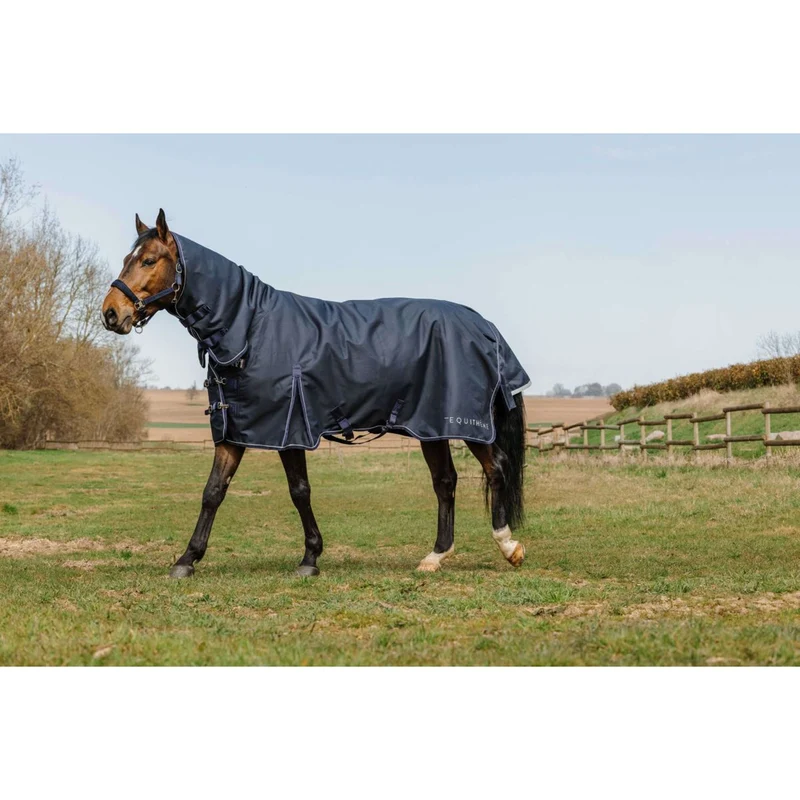 EQUITHÈME Couverture d'Extérieur Anatomic Combi 1200D 50g Marin