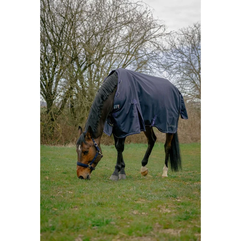 EQUITHÈME Couverture d'Extérieur Anatomic 1200D 100g Marin