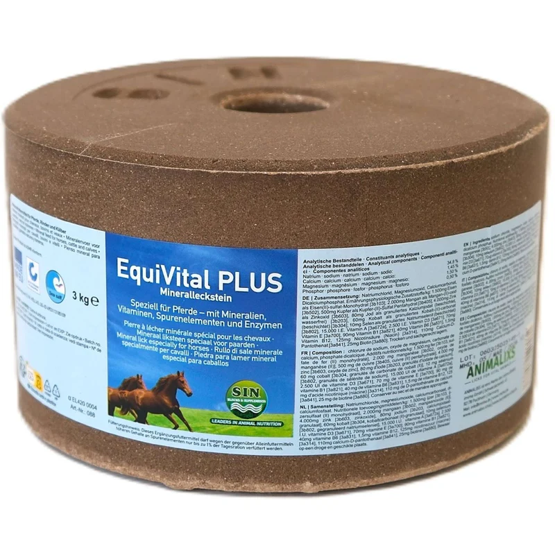 Animalixs Pierre à Lécher EquiVital Plus Marron
