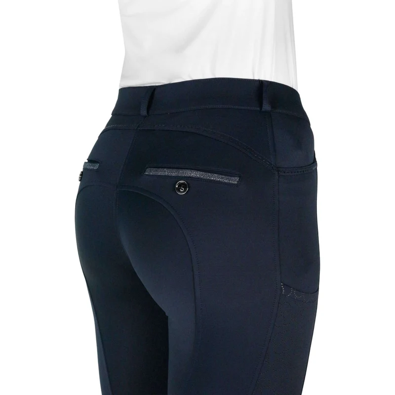 EQUITHÈME Pantalon d'Équitation Capucine Prise de Genou Marin