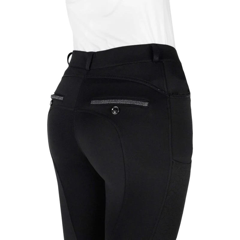 EQUITHÈME Pantalon d'Équitation Capucine Knee Grip Noir