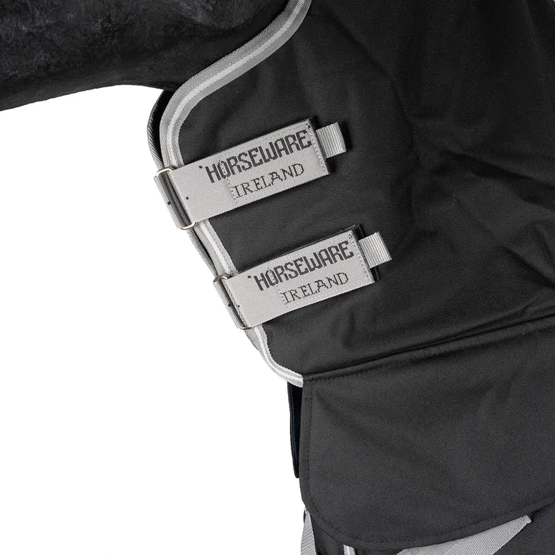 Amigo Turnout Rug Integrated 1200D 250g Black/Titanium Grey/Silver