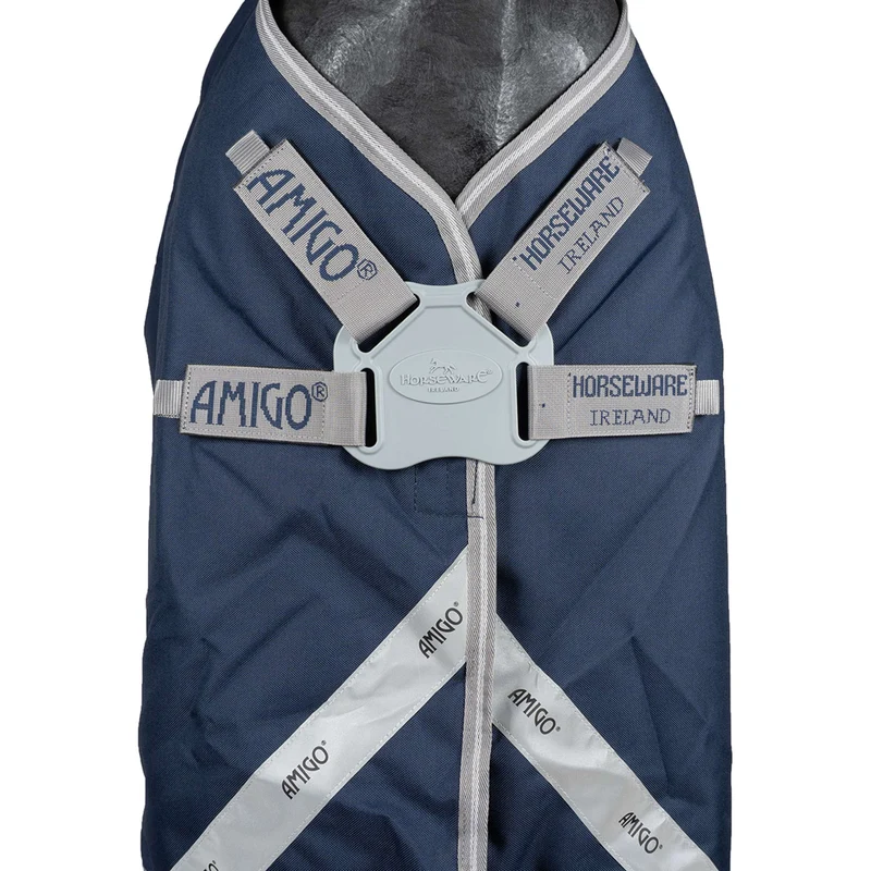 Amigo Turnout Rug FieldSafe Plus 1200D 250g Navy/Titanium Grey/Silver