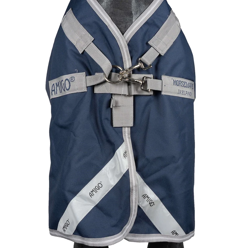 Amigo Turnout Rug Integrated 1200D 150g Navy/Titanium Grey/Silver