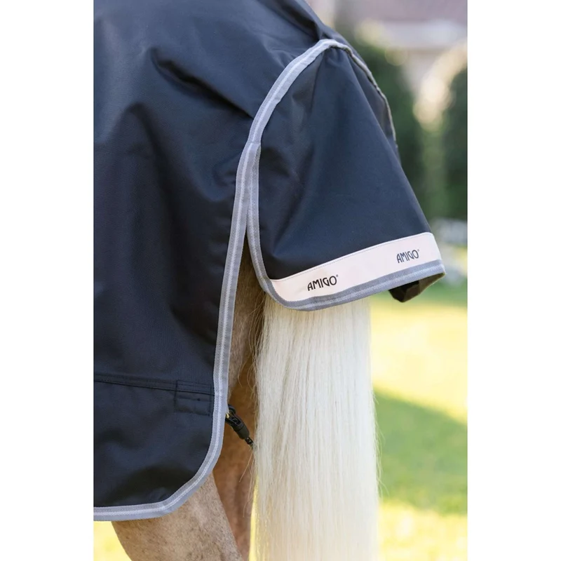Amigo Turnout Rug 1200D Pony 250g Black/Titanium Grey/Silver