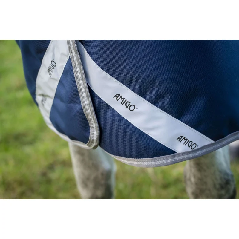 Amigo Turnout Rug FieldSafe Plus 1200D 100g Navy/Titanium Grey/Silver