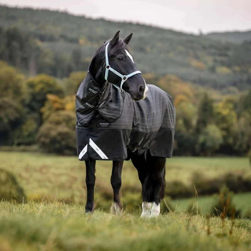 Amigo Turnout Rug FieldSafe Reflectech Plus 1200D 100g Black/Reflective/Black