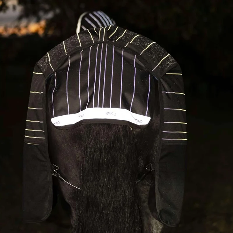 Amigo Turnout Rug FieldSafe Reflectech Plus 1200D 100g Black/Reflective/Black