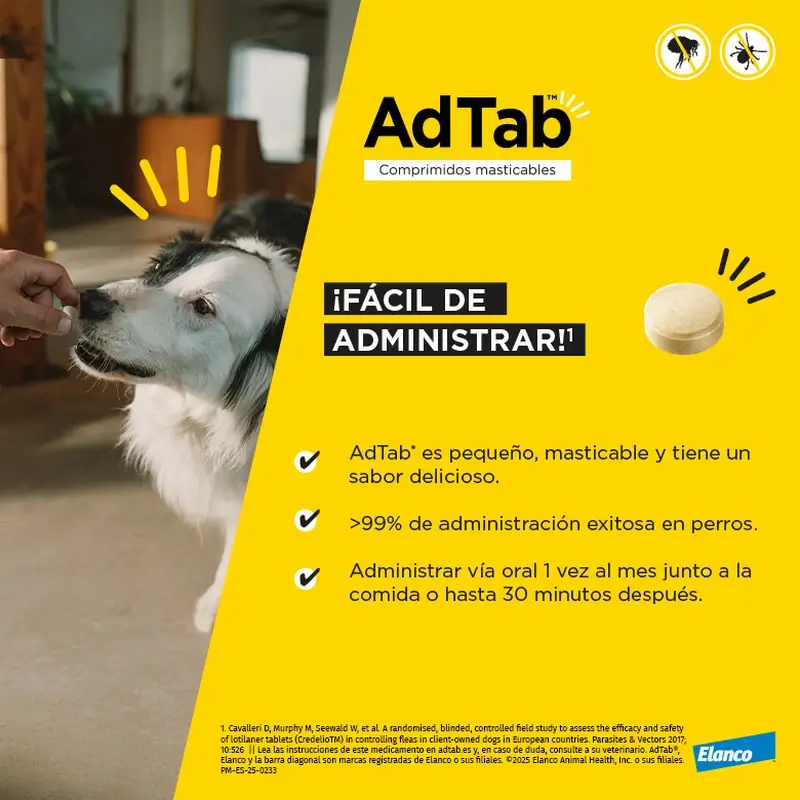 Adtab 112Mg Chewable Tablets Dogs 2,5-5,5Kg, 6 Tablets
