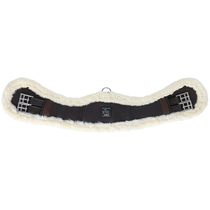 Norton Sangle de Dressage XTR Peau de Mouton Synthétique Havana/Crème