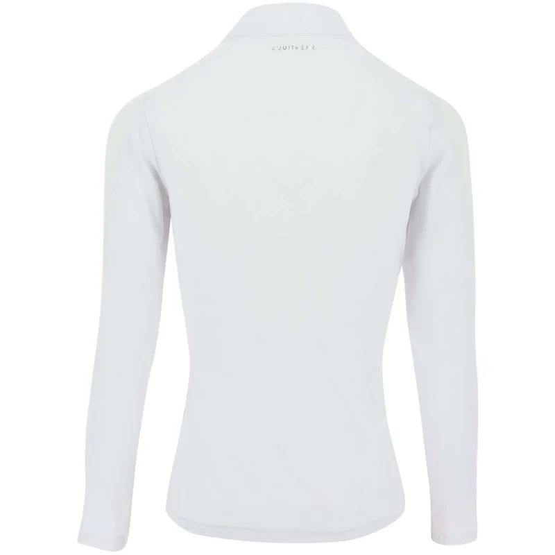 EQUITHÈME T-shirt de Concours Pekin Longues Manches Blanc