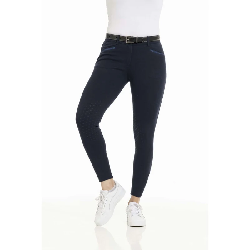 EQUITHÈME Pantalon d'Équitation Kim Organic Cotton Marin