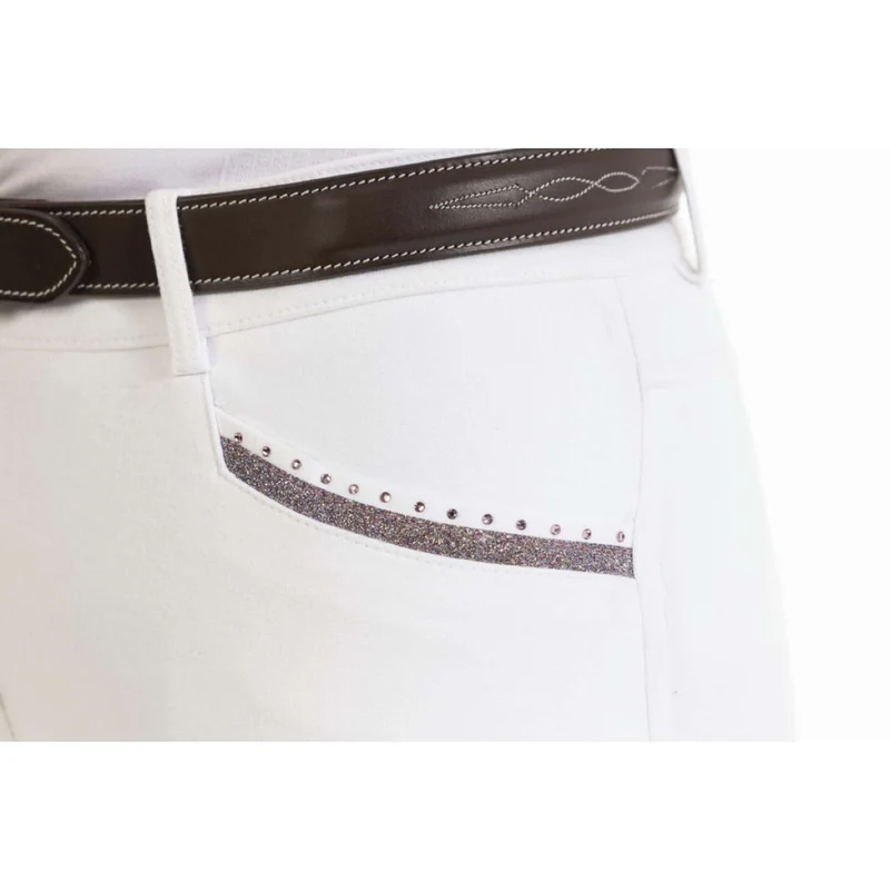 EQUITHÈME Pantalon d'Équitation Kim Organic Cotton Blanc