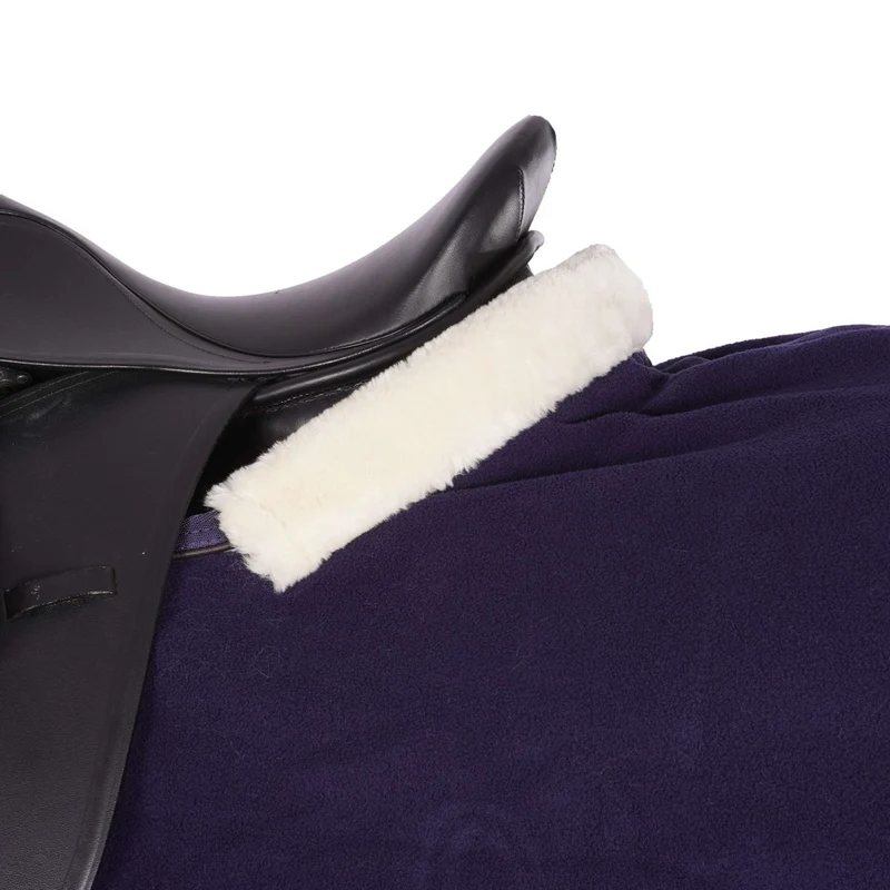 EQUITHÈME Couvre-reins Teddy Fleece Marin