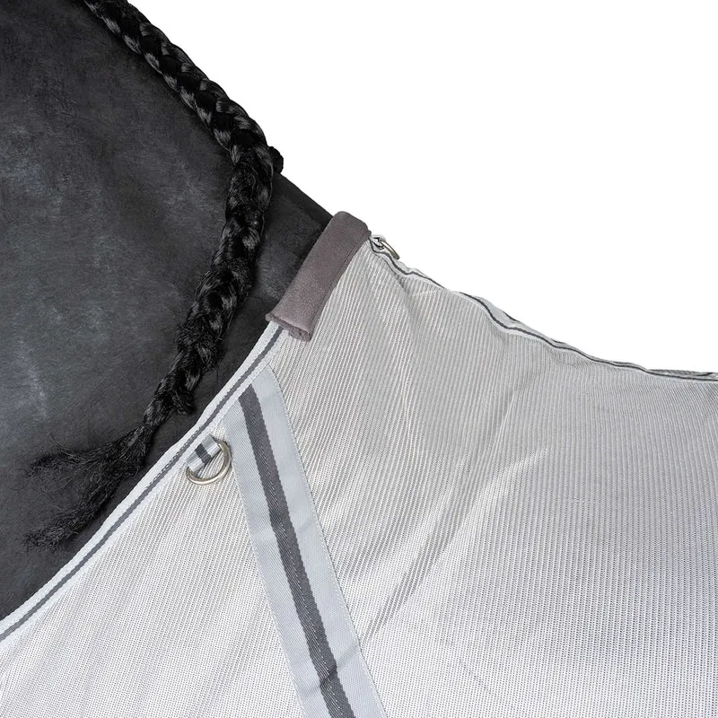 Waldhausen Couverture Anti-Mouches Protect avec Cou Indépendant Gris argenté/Gris