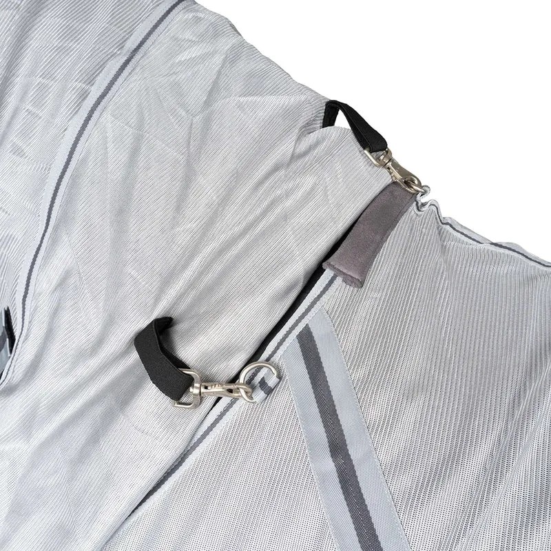 Waldhausen Couverture Anti-Mouches Protect avec Cou Indépendant Gris argenté/Gris
