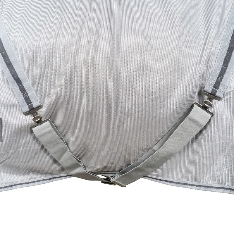 Waldhausen Couverture Anti-Mouches Protect avec Cou Indépendant Gris argenté/Gris