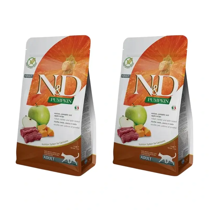 Farmina N&D Cat Pumpkin Deer 1,5Kgr, Cat Food, Pack Of 2