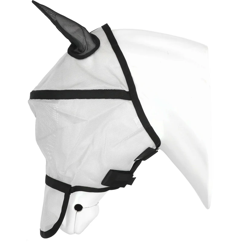 EQUITHÈME Masque Anti-Mouches Protec avec Protection UV Argent