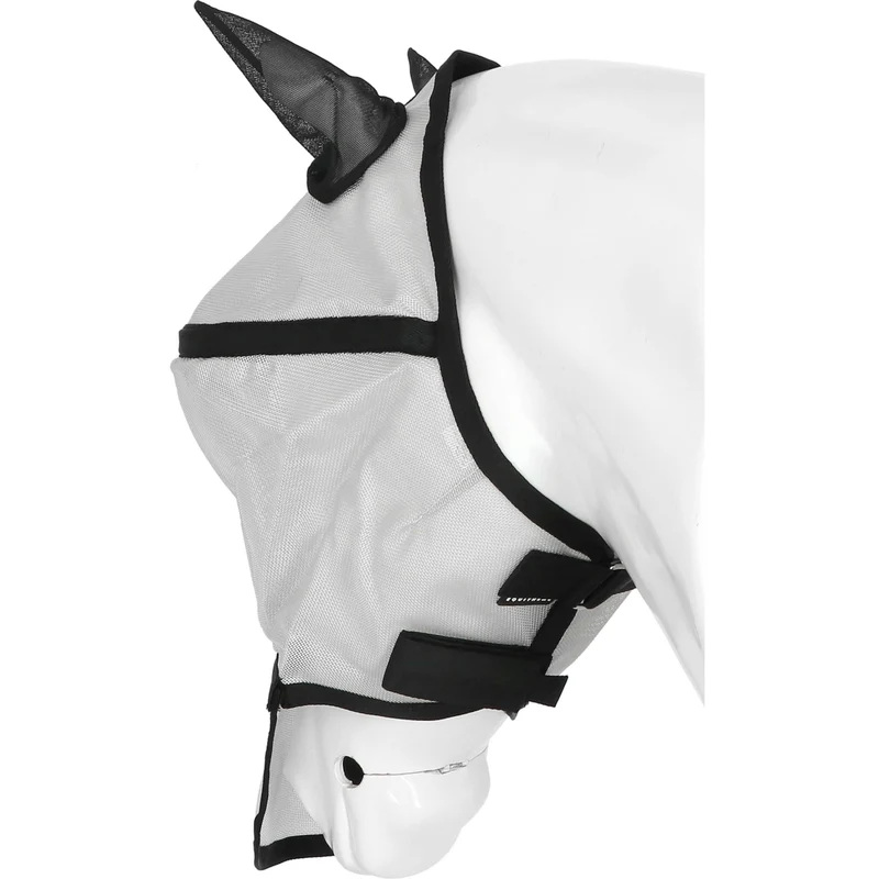 EQUITHÈME Masque Anti-Mouches Protec avec Protection UV Argent