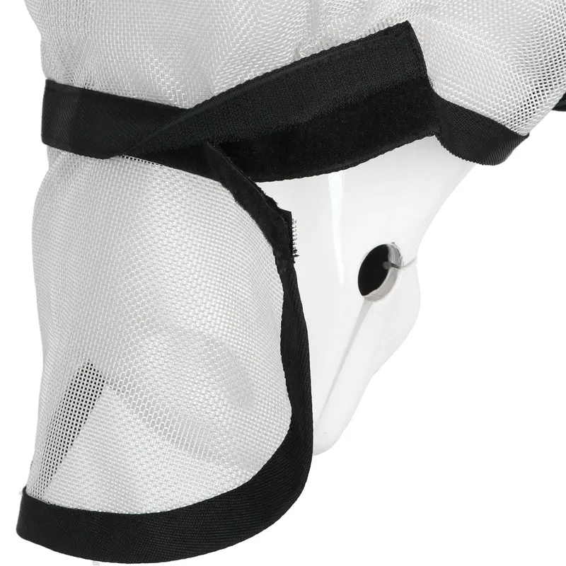EQUITHÈME Masque Anti-Mouches Protec avec Protection UV Argent