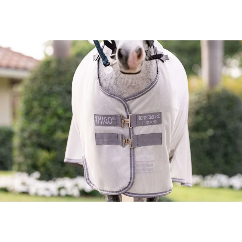 Amigo Bug Rug Plus Pony Argent/Gris Titane/Argent