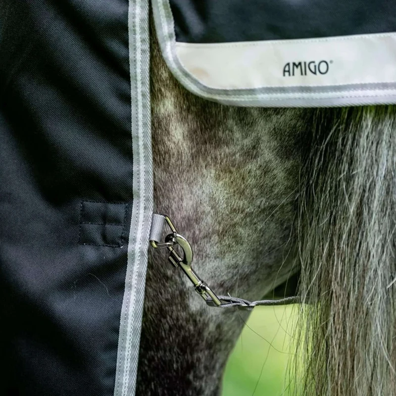Amigo Chemise Turnout 1200D Plus 50g Noir/Gris Titane/Argent