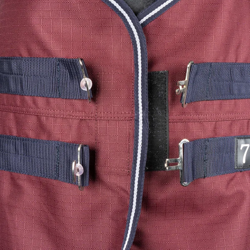 EQUITHÈME Couverture d'Extérieur Tyrex 1200D 0g High Neck Bordeaux