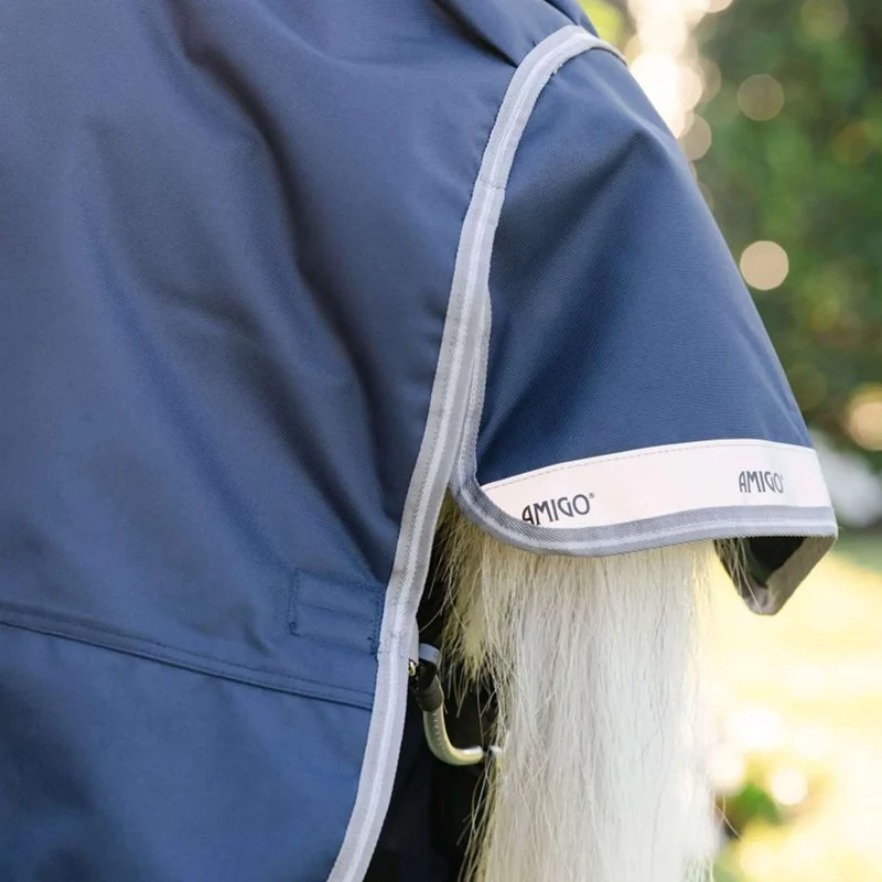 Amigo Chemise Turnout 1200D Pony 0g Marine/Gris Titane/Argent