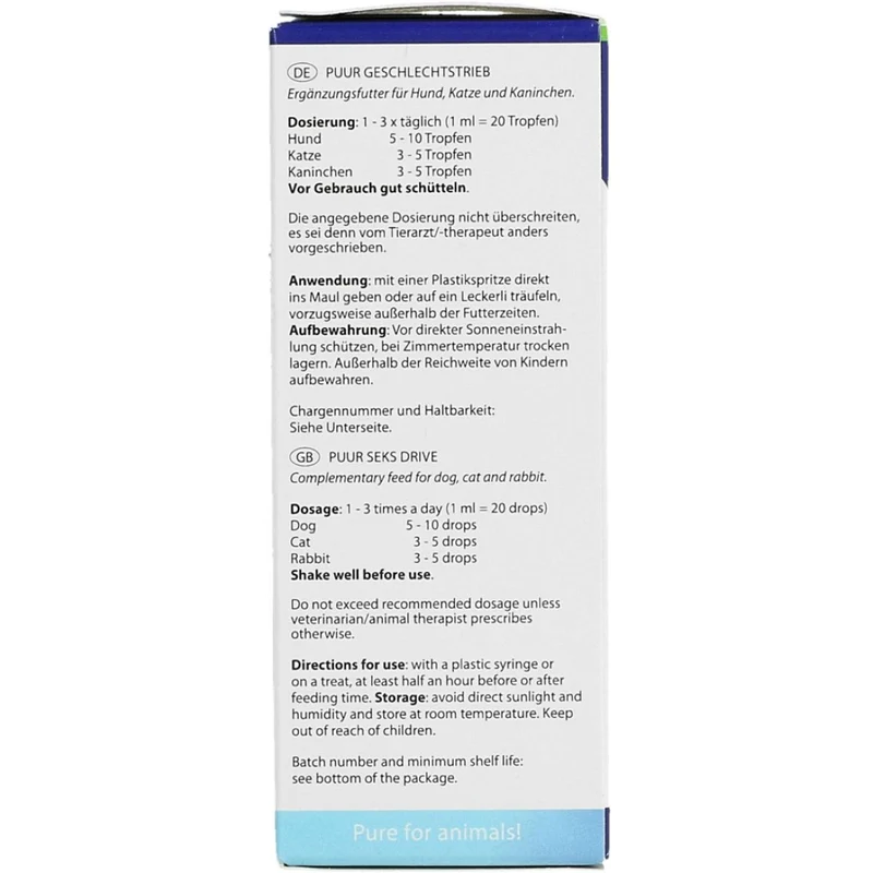 PUUR Hypersex /Stimulant Sexuel Chien/Chat/Lapin