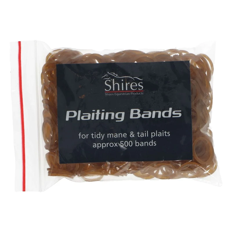 Shires Petits Élastiques 500 pièces Marron