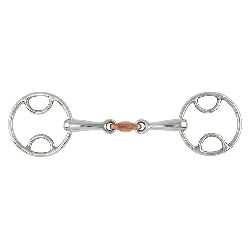 Shires Mors Double Brisure avec Lien en Cuivre RVS
