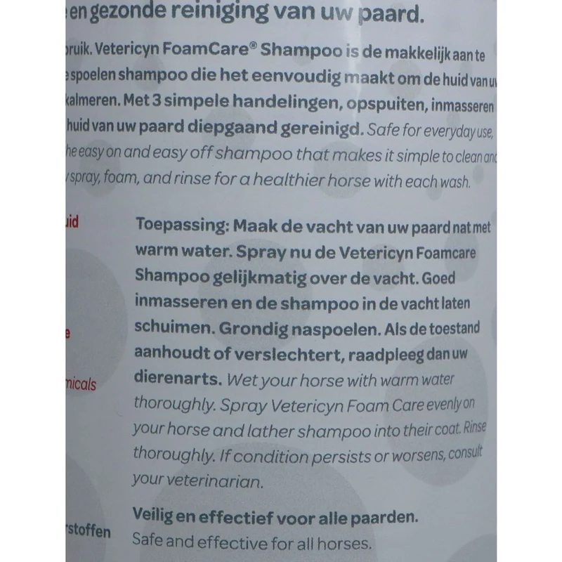 Vetericyn Foamcare Shampooing Cheval Premiers Secours