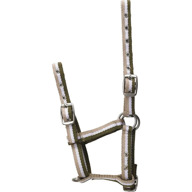 Norton Licol pour Poulain Réglable Kaki/Blanc/Beige