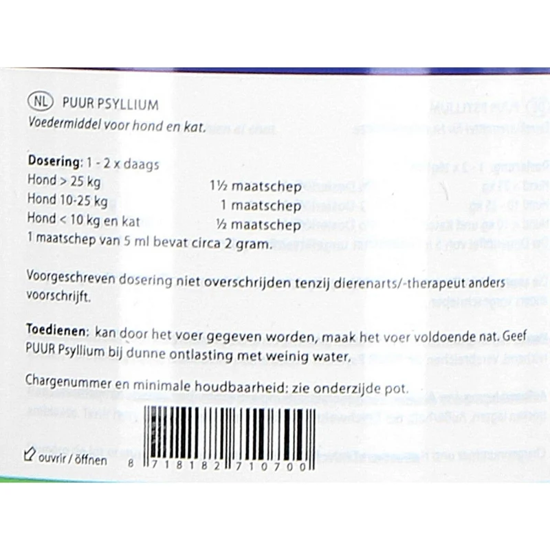 PUUR Psyllium Chien et Chat