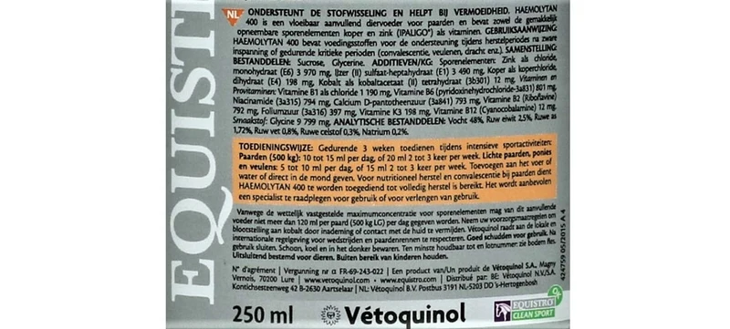 Equistro Haemolytan 400 Cheval