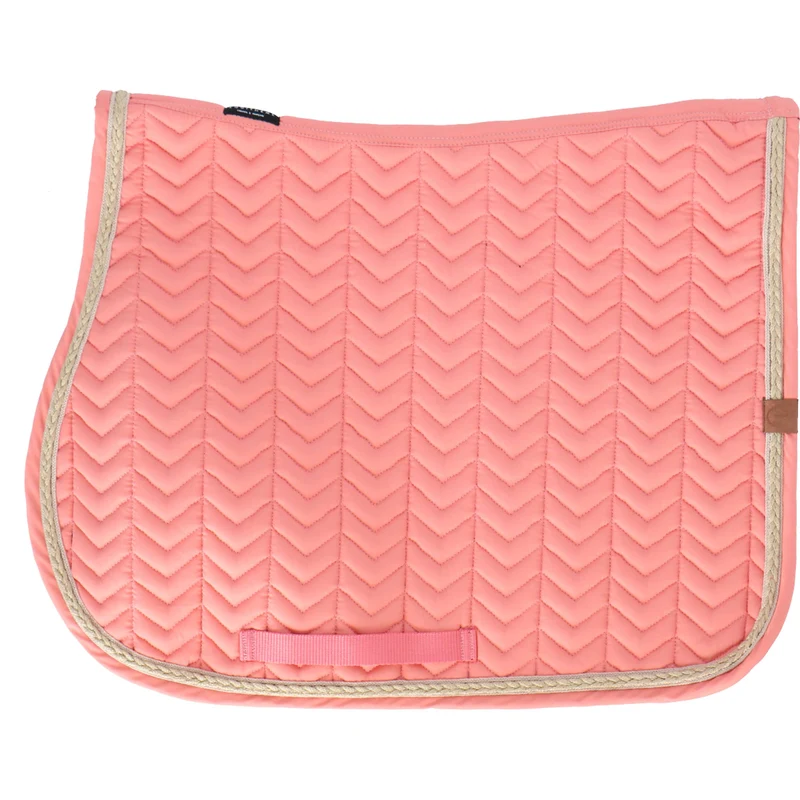 EQUITHÈME Tapis de Selle Softy Jumping Rose Saumon