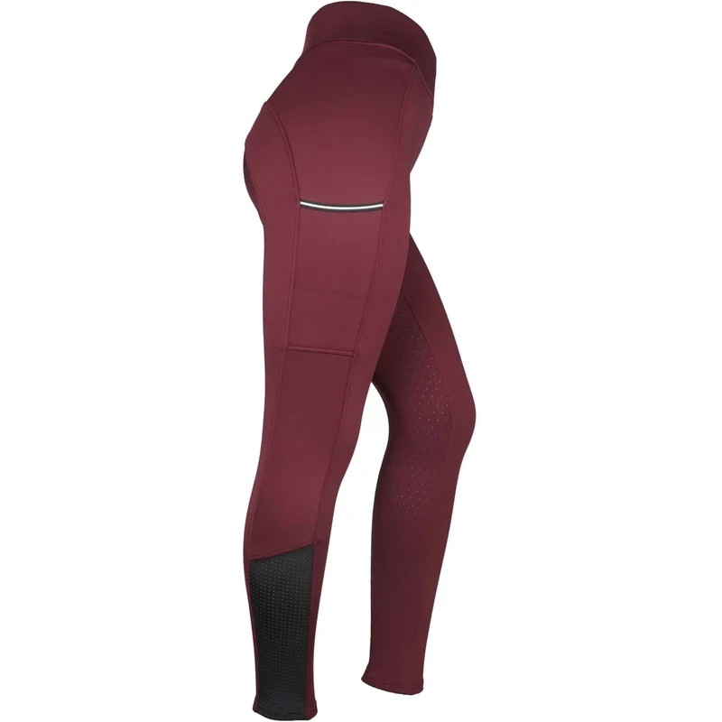 EQUITHÈME Legging d'Équitation Brigitte Bordeaux