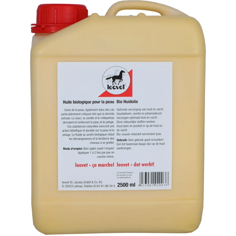 Leovet Huile Bio pour La Peau Des Chevaux