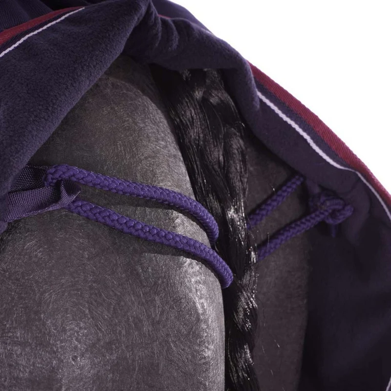 EQUITHÈME Couvre-reins Tyrex 1200D Polar Fleece Marine/Bordeaux