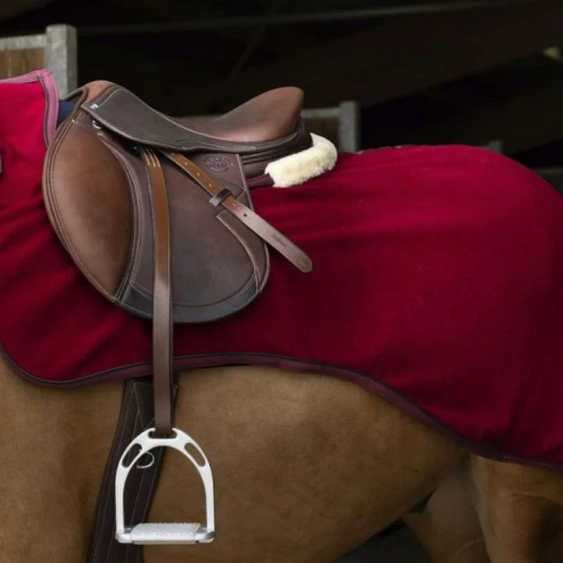 EQUITHÈME Couvre-reins Teddy Fleece Bordeaux