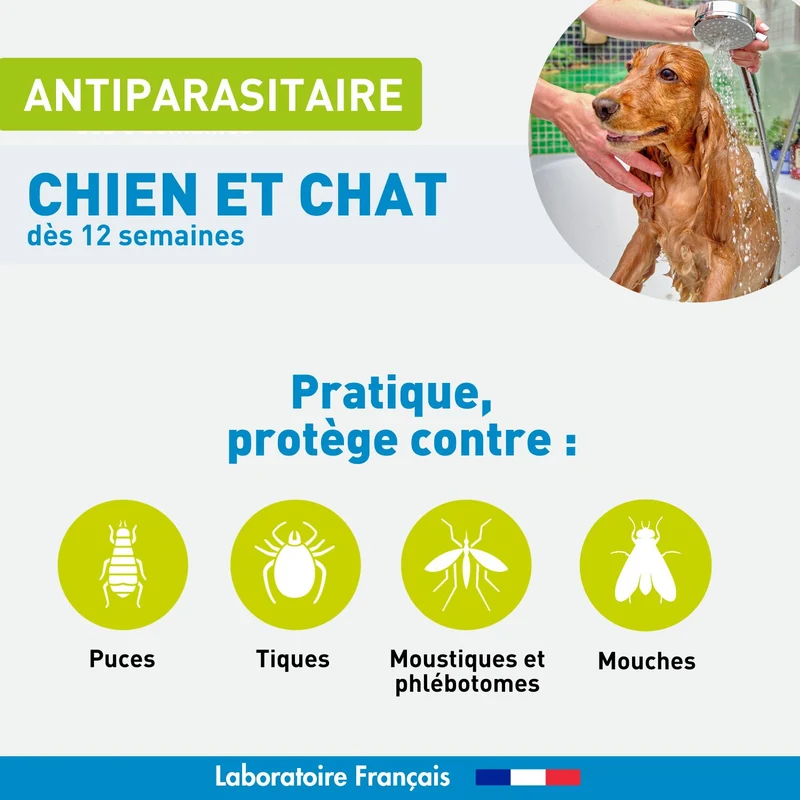 Shampooing antiparasitaire insectifuge - Chien et Chat - 200ml