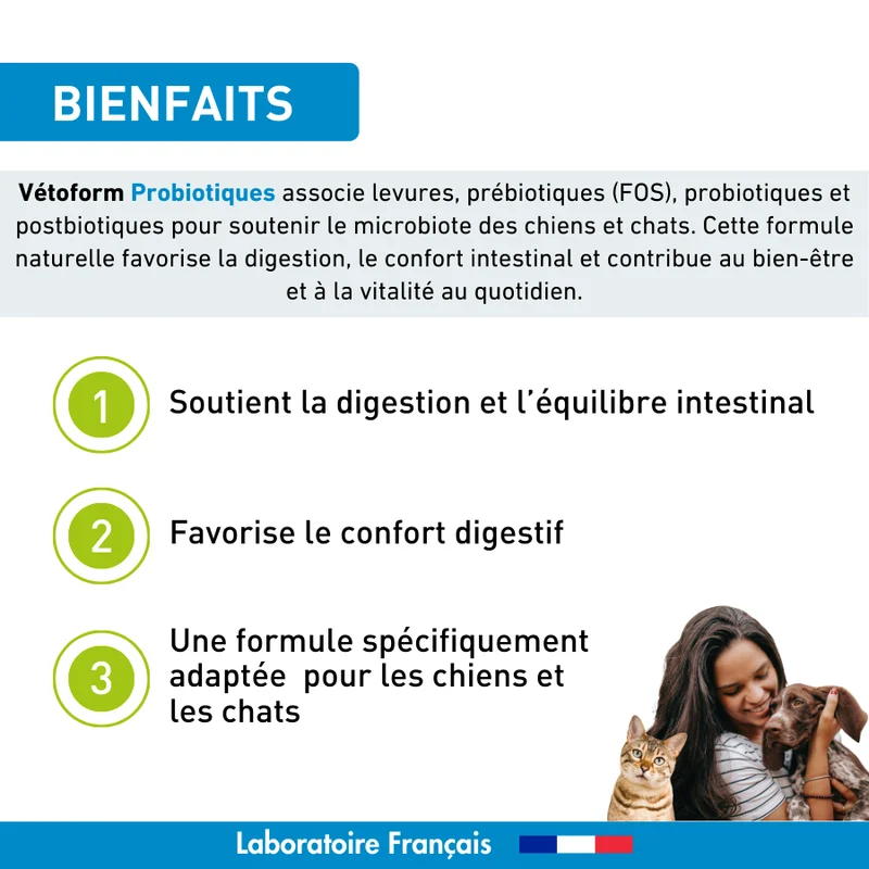 Probiotiques chien et chat - 30 comprimés