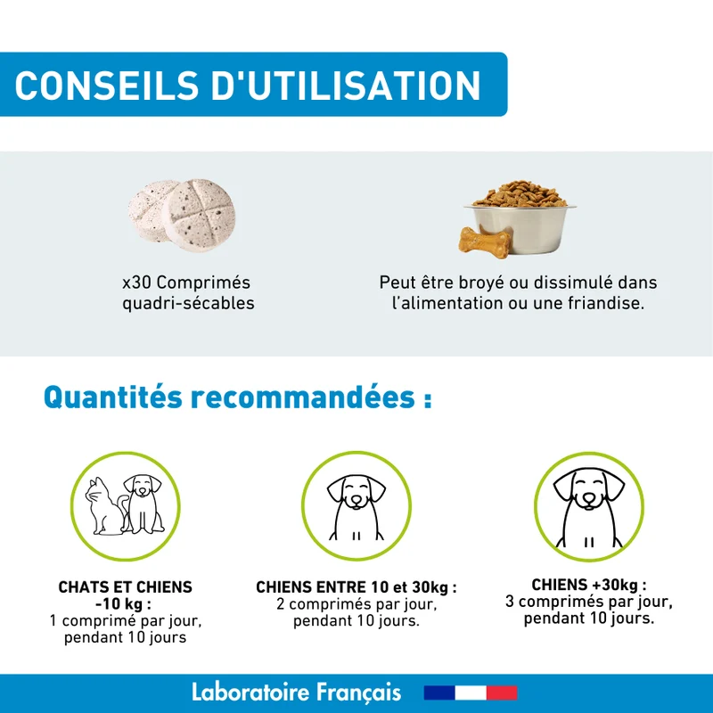 Probiotiques chien et chat - 30 comprimés